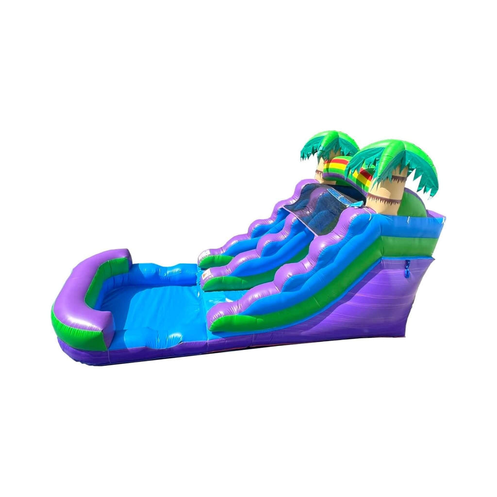 Large Purple Marble Inflatable Water Slide With Pool And Blower (SAK82910)