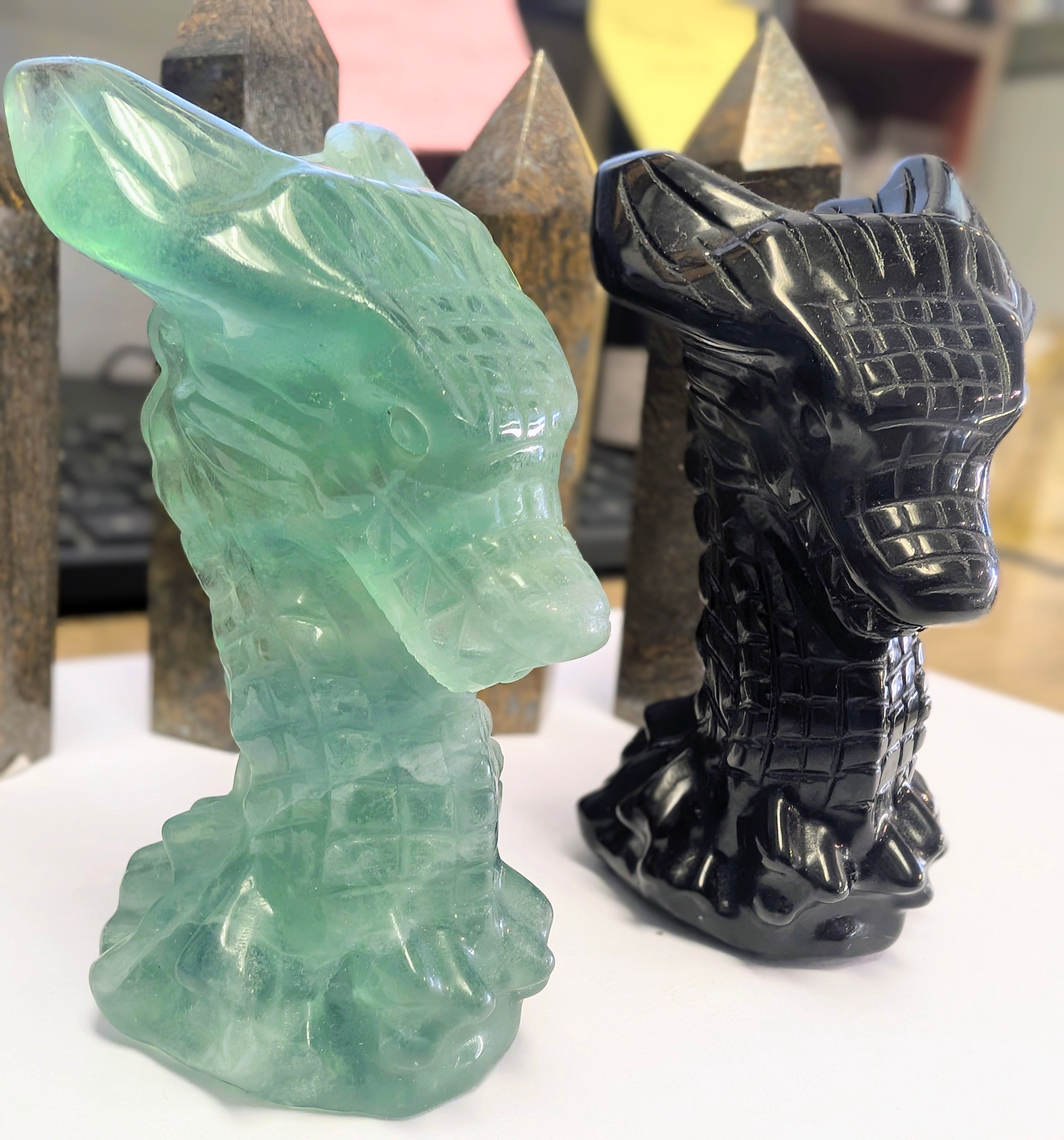 Crystal Dragon Head Carving – Strength, Protection & Ancient Wisdom - The misfit market
