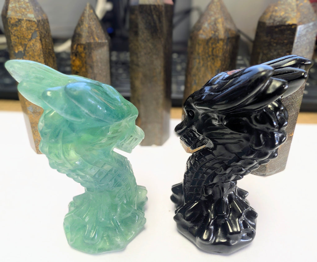 Crystal Dragon Head Carving – Strength, Protection & Ancient Wisdom - The misfit market