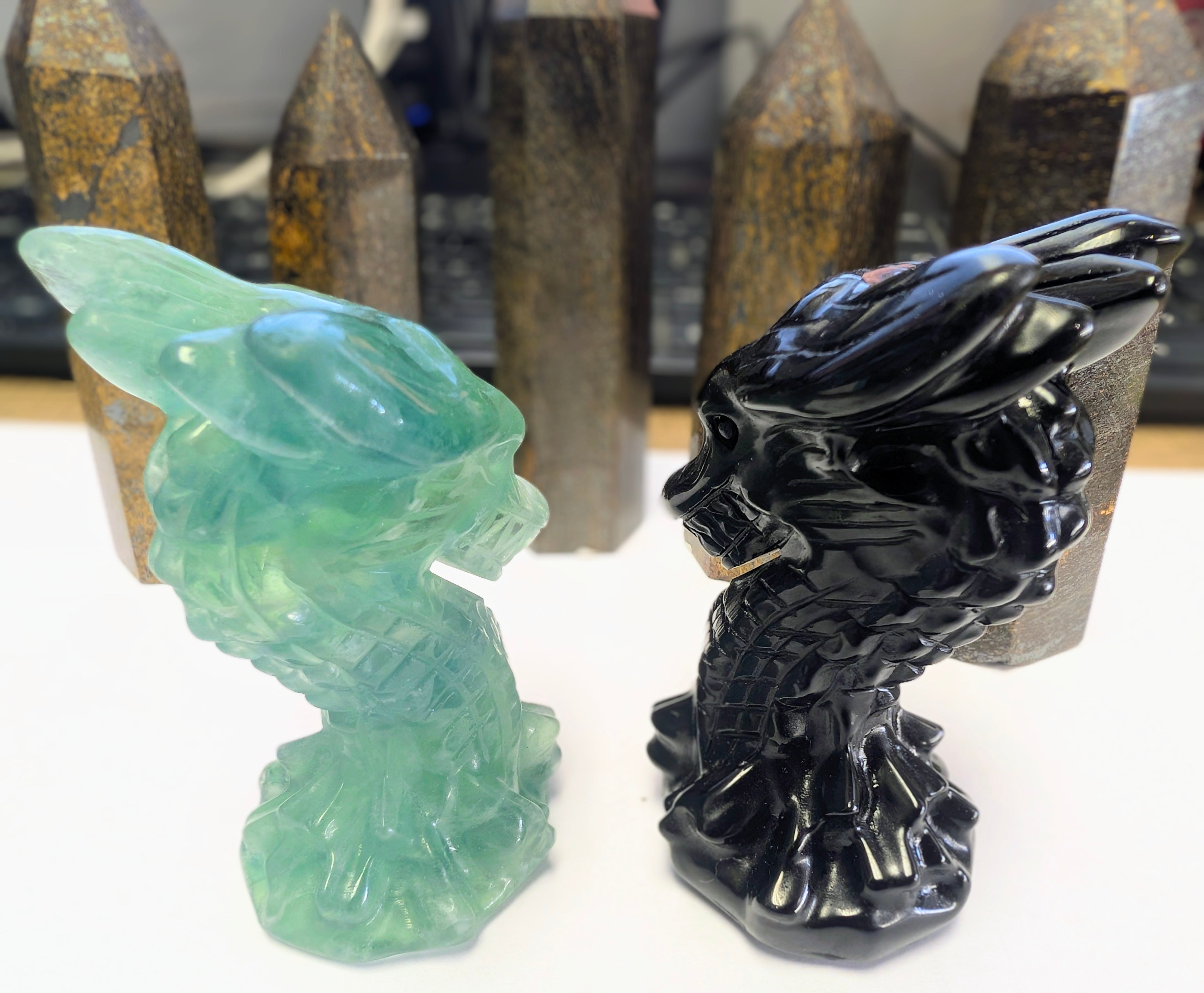 Crystal Dragon Head Carving – Strength, Protection & Ancient Wisdom - The misfit market
