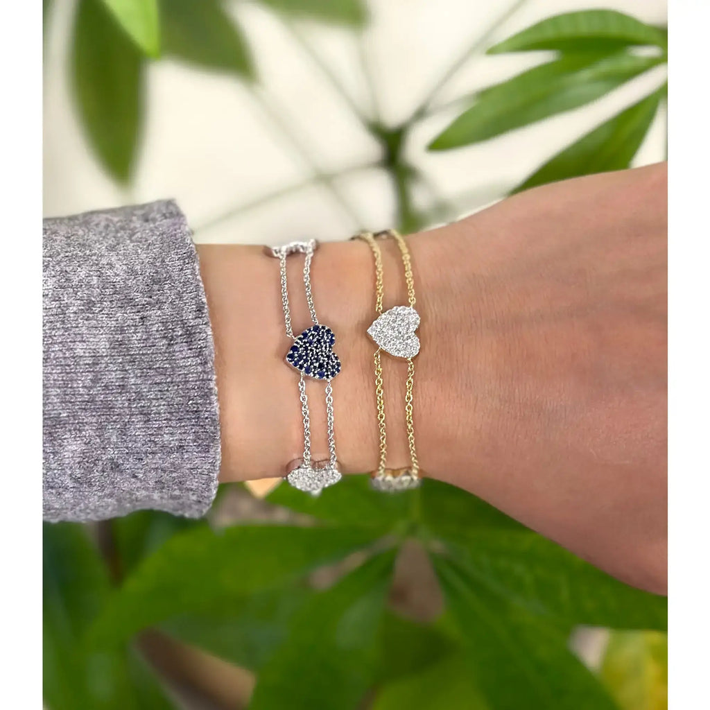 Elevate Your Elegance: Blue Sapphire and Diamond Bracelet in 14K Gold - The misfit market