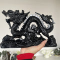 Black Obsidian Dragon Carving