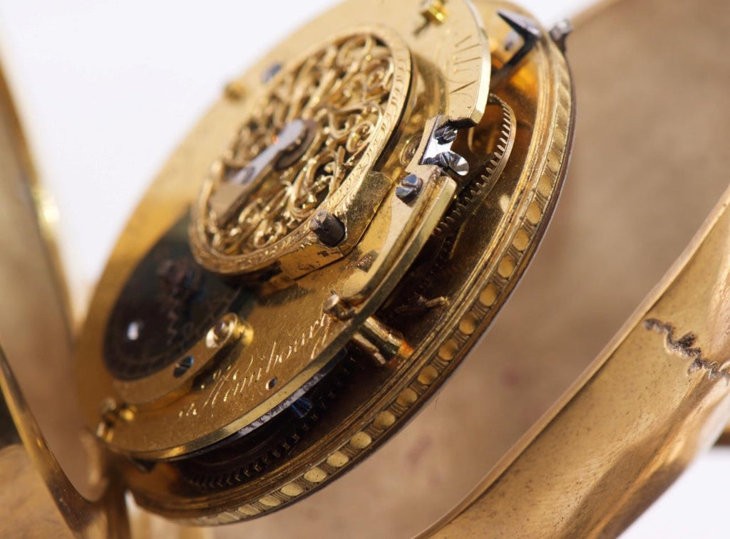 RARE Museum Quality Memento Mori Ormolu Gilt Bronze Skull Skeleton Desk Clock - The misfit market