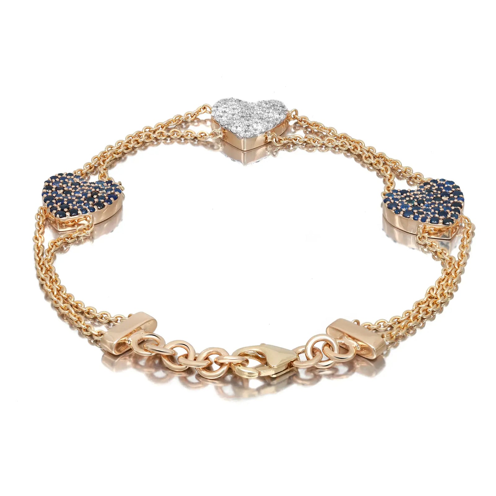 Elevate Your Elegance: Blue Sapphire and Diamond Bracelet in 14K Gold - The misfit market