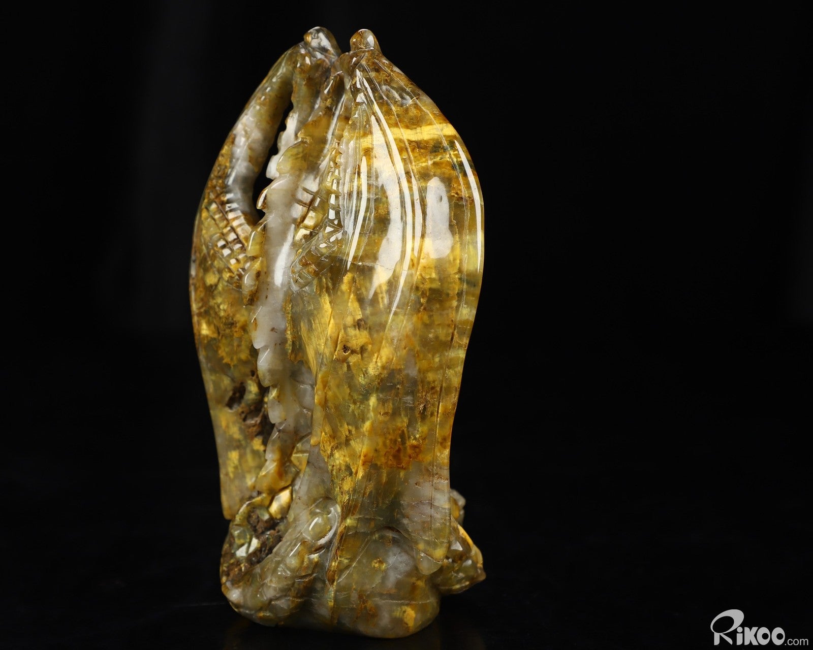 5.3" New Pietersite Hand Carved Crystal Dragon Sculpture, Crystal Healing