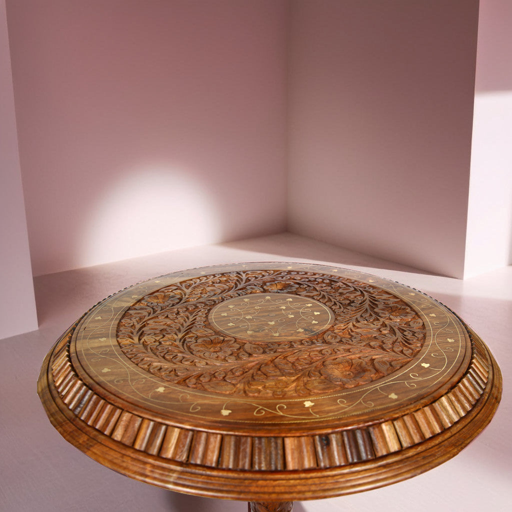 Table Antique Handmade | Carved Wood Coffee Table | Elegant & Unique Design - The misfit market
