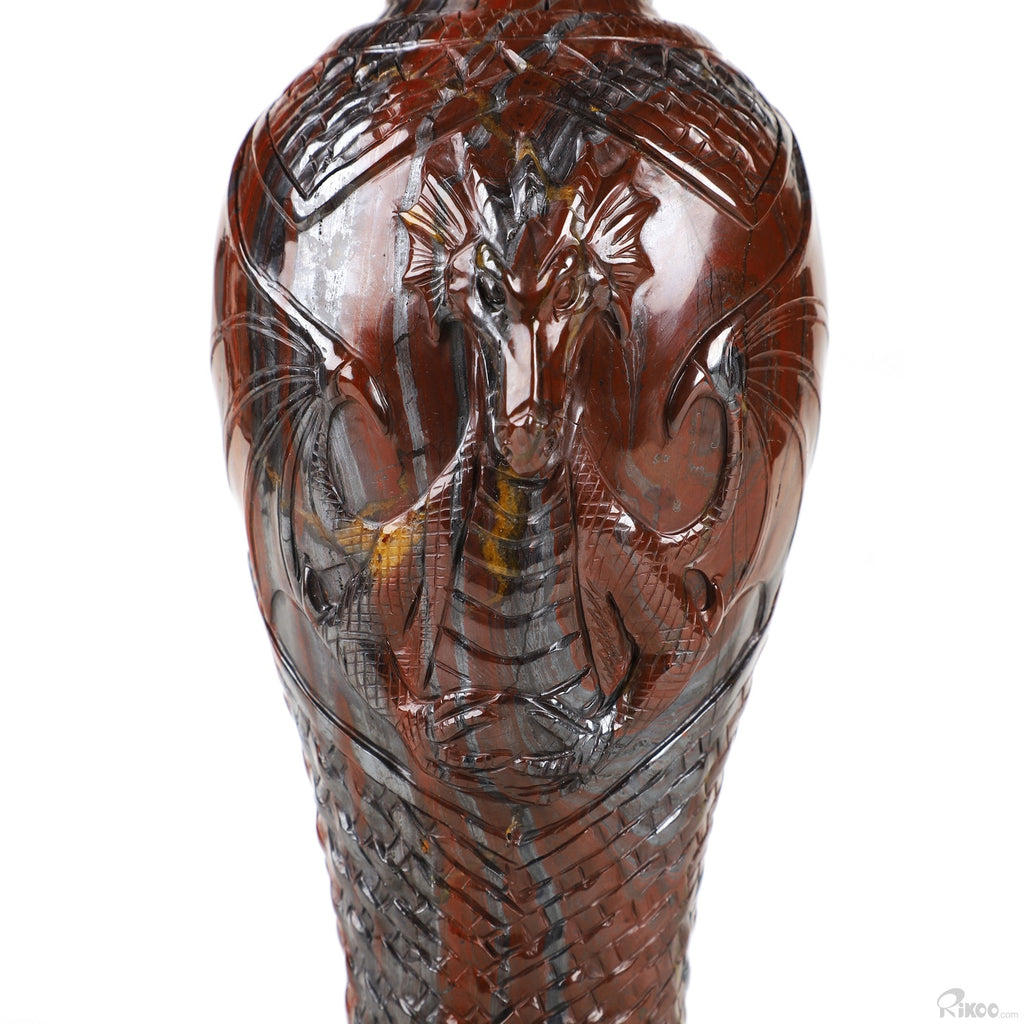 Tiger Eye Hand Carved Crystal Vase