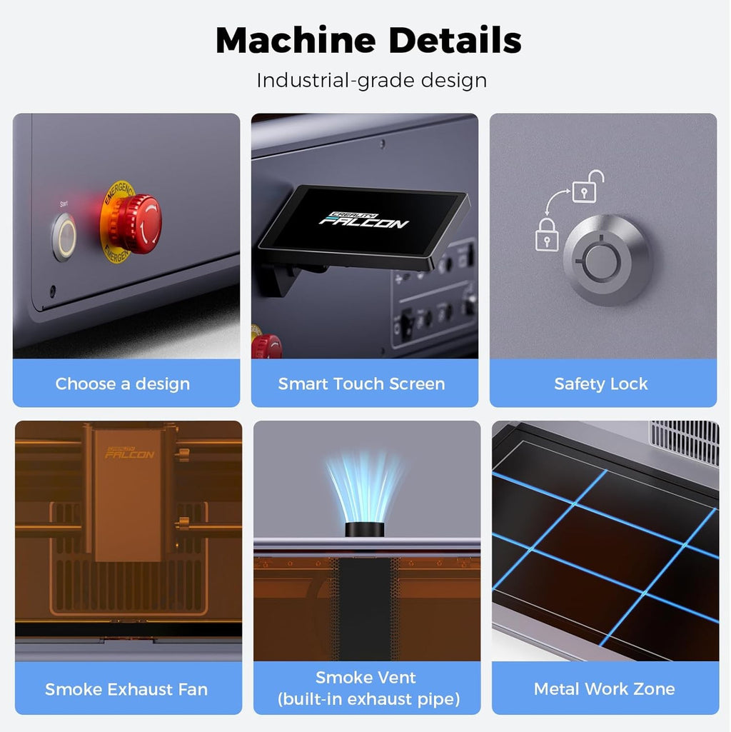 Creality Falcon A1 Pro 20W Laser Engraver with 2W IR Laser Module & Air Purifier