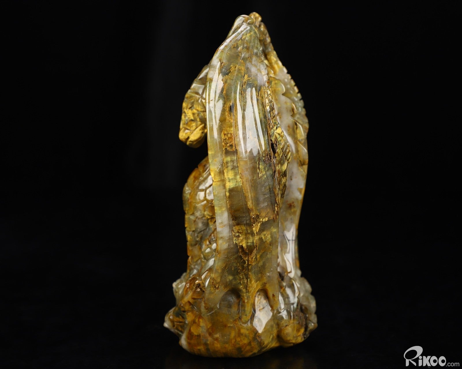 5.3" New Pietersite Hand Carved Crystal Dragon Sculpture, Crystal Healing