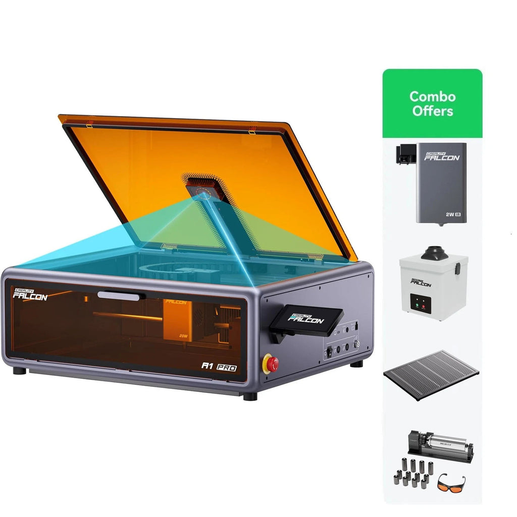 Creality Falcon A1 Pro 20W Laser Engraver with 2W IR Laser Module & Air Purifier