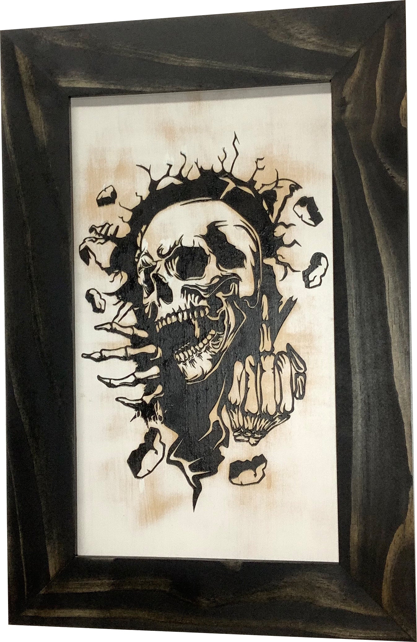 Gothic Skull Giving Middle Finger Decorative Gun Cabinet To Securely Store Your Gun In Any Room! - The misfit market