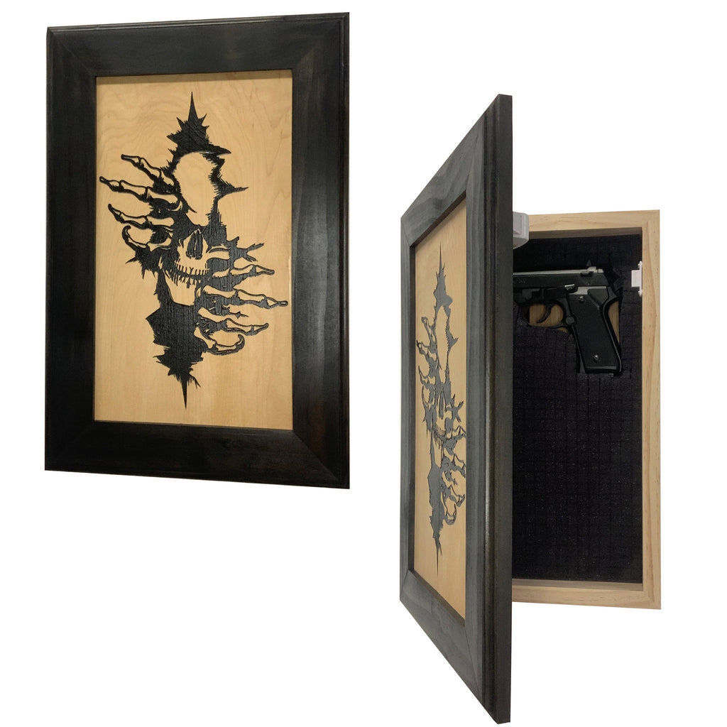 Gothic Skull Through The Wall Decorative Gun Cabinet To Securely Store Your Gun In Any Room! - The misfit market