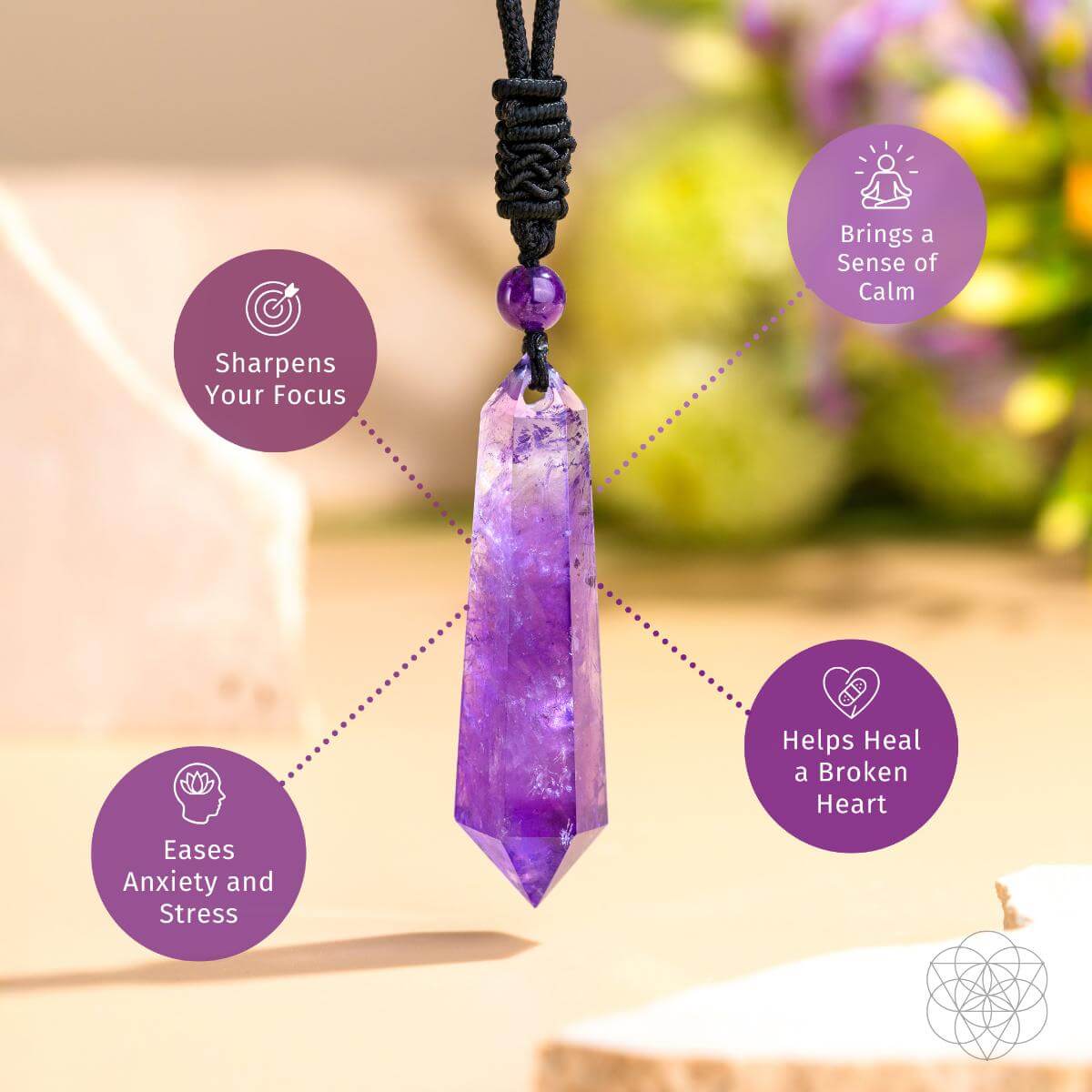 The Amethyst Talisman of Daily Stress Relief - The misfit market
