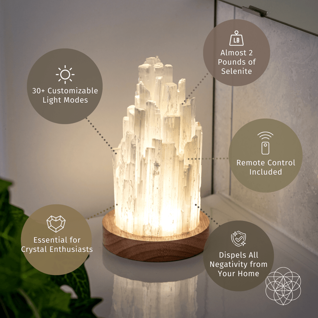 The Cleanse-All Selenite Lamp - 2 Pounds of Healing Power - The misfit market