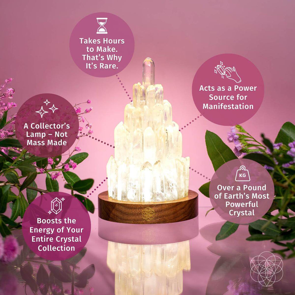 The Clear Quartz Manifestation Tower Lamp - The misfit market