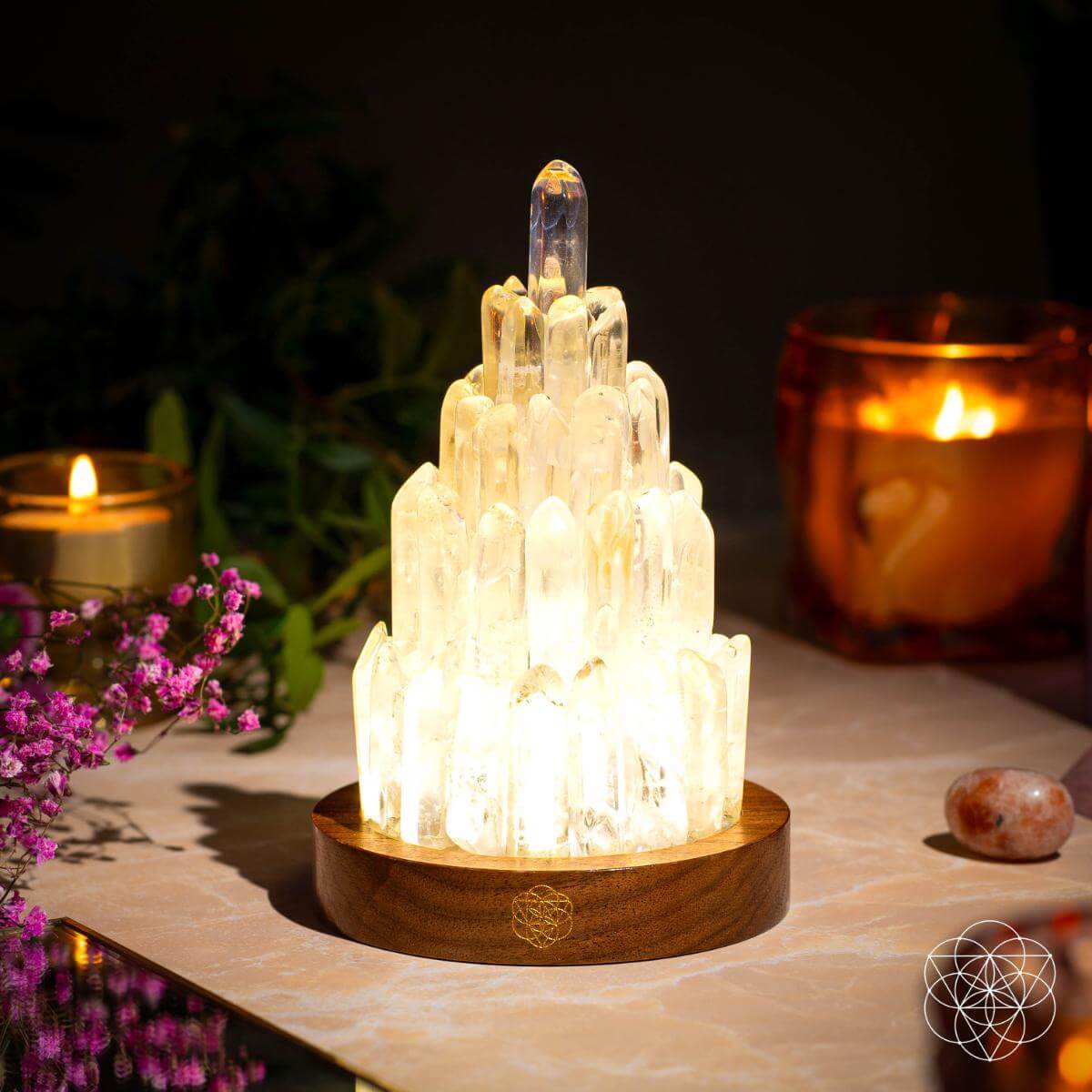 The Clear Quartz Manifestation Tower Lamp - The misfit market