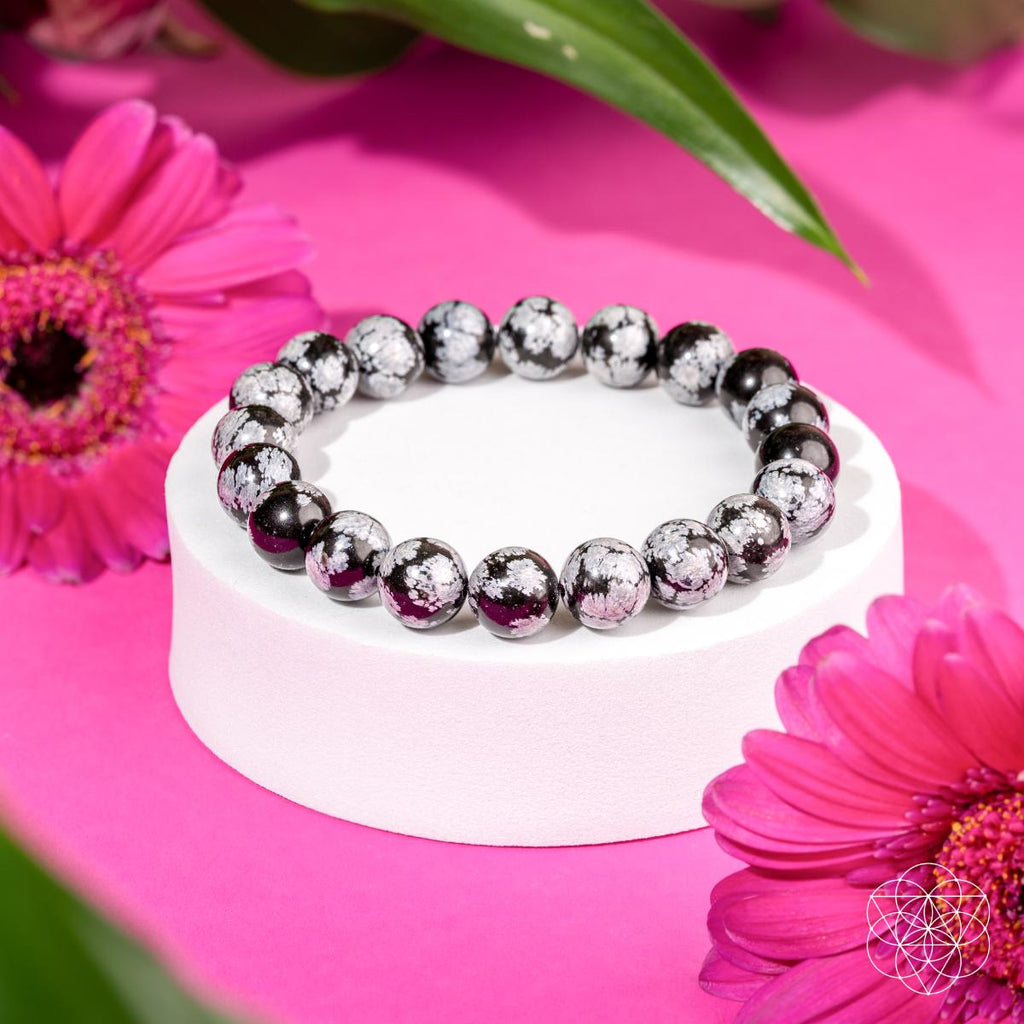 The Pattern Breaker – Snowflake Obsidian Bracelet - The misfit market