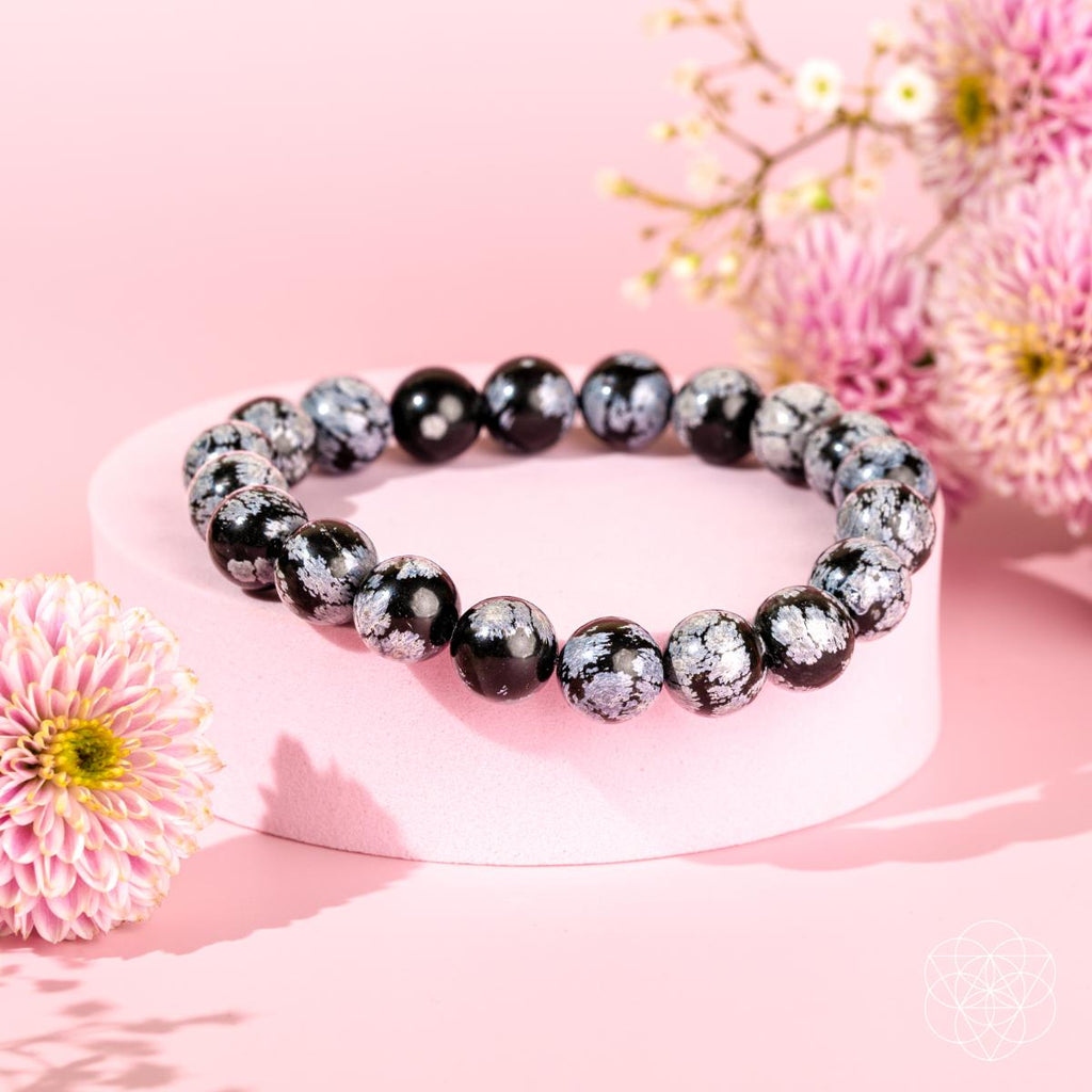 The Pattern Breaker – Snowflake Obsidian Bracelet - The misfit market