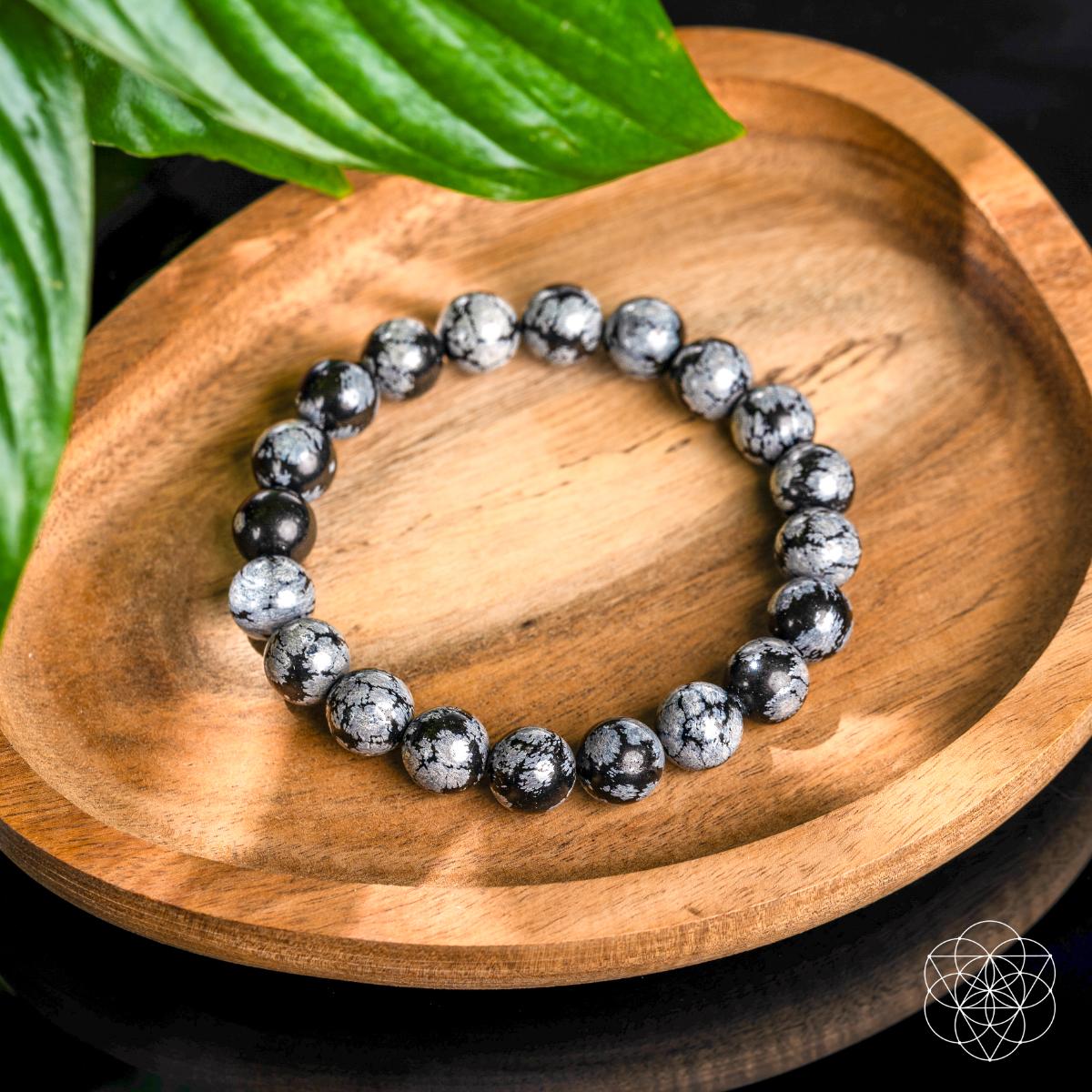 The Pattern Breaker – Snowflake Obsidian Bracelet - The misfit market