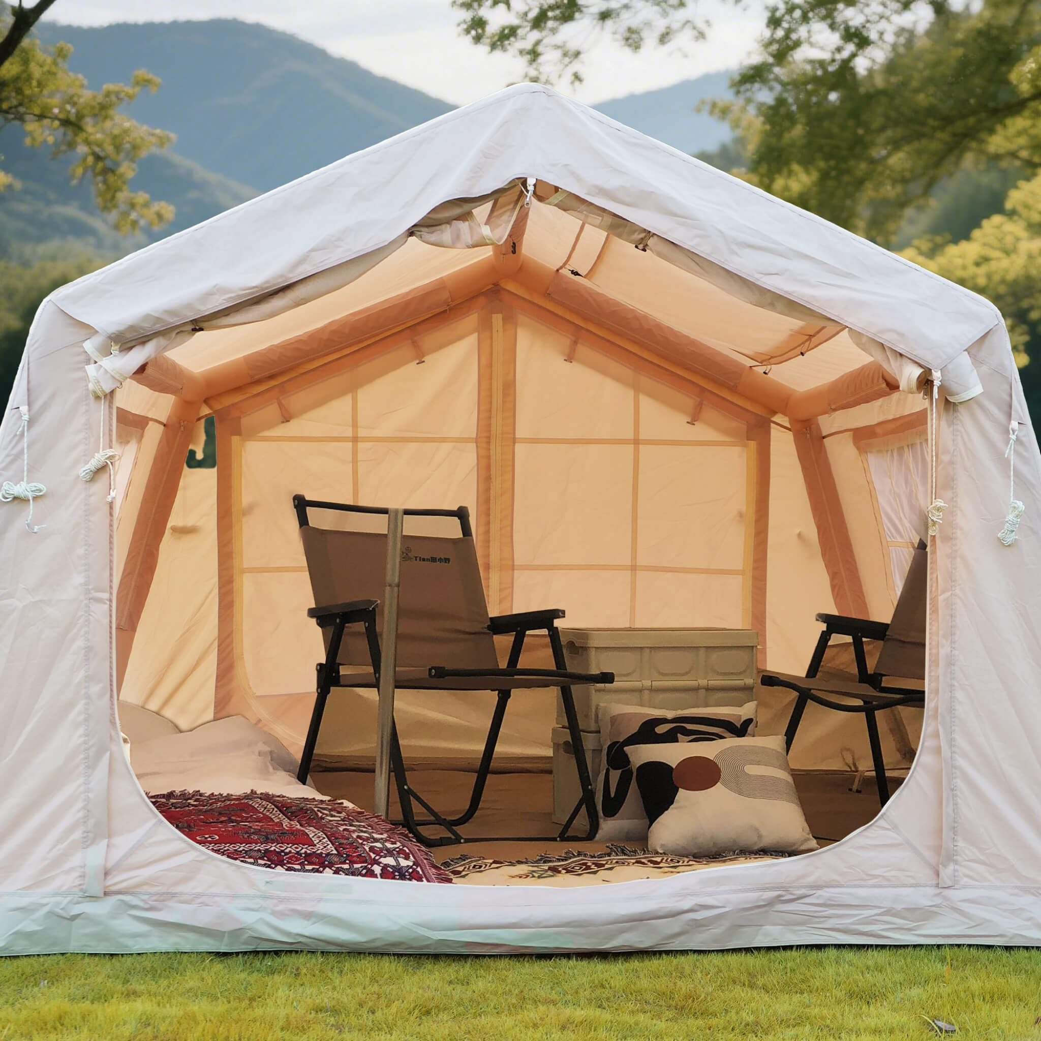 Trailora 4-Season Outdoor Inflatable Blow Up Camping Tent With Air Pump [4-6 People] (SAK46821)
