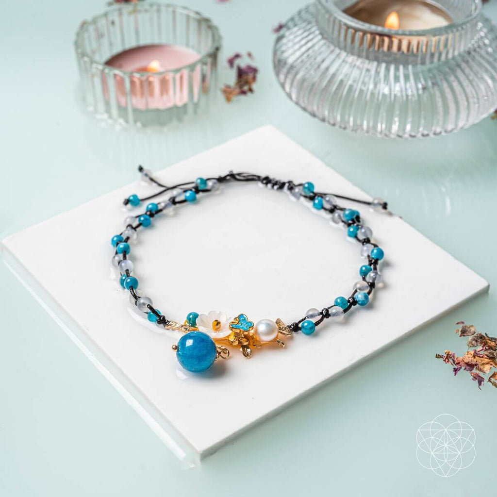 Triple Crystal Anklet of Positivity - The misfit market