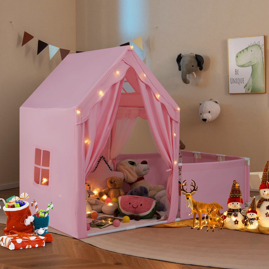 Kids Play Tent with Playpen 2-in-1 Toddler Playhouse with Yard