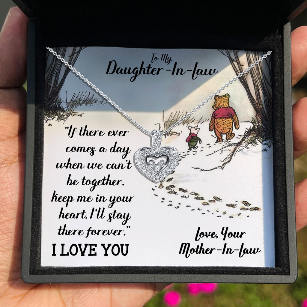 To My Daughter-in-Law - I'll Stay There Forever- Tryndi Floating Heart Necklace - The misfit market